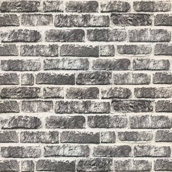 Paneles de pared 3D 10 uds diseño de ladrillo EPS gris oscuro