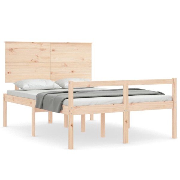 Cama para personas mayores con cabecero madera maciza 120x200cm