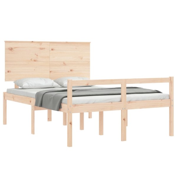 Cama para personas mayores con cabecero madera maciza 120x200cm