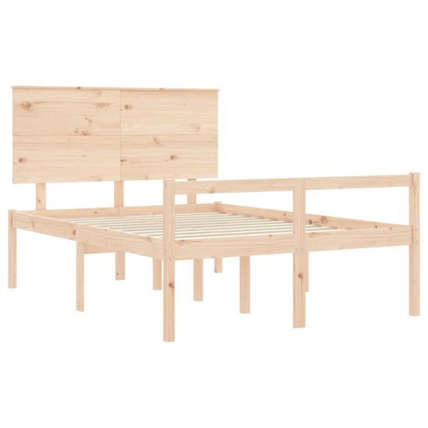 Cama para personas mayores con cabecero madera maciza 120x200cm