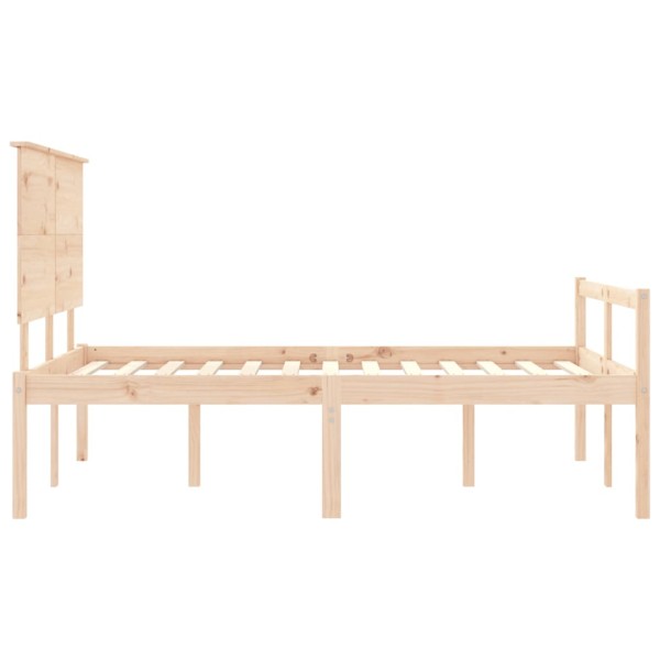 Cama para personas mayores con cabecero madera maciza 120x200cm