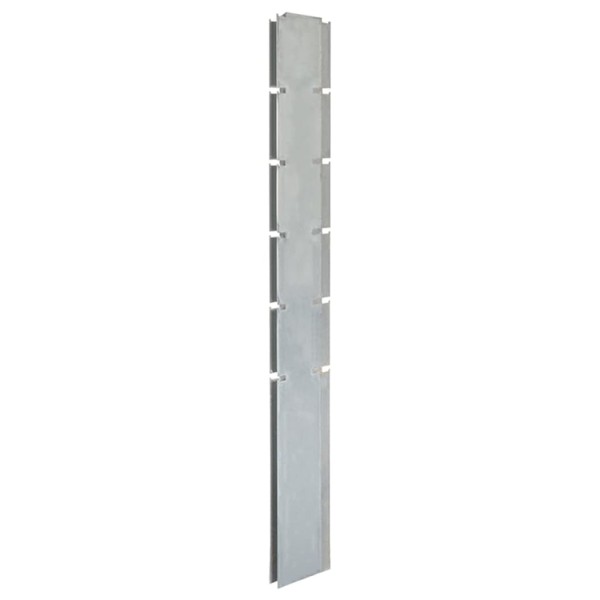 Postes de valla de jardín 40 uds acero galvanizado plata 160 cm