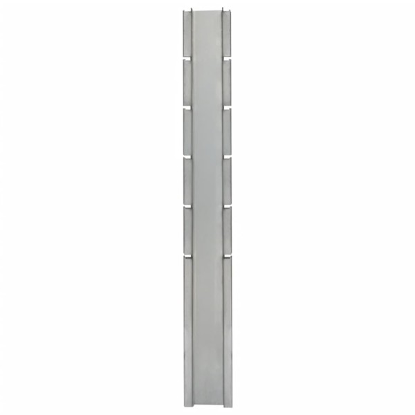 Postes de valla de jardín 40 uds acero galvanizado plata 160 cm