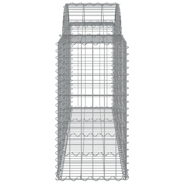 Cestas de gaviones 12 uds forma de arco hierro 200x50x80/100 cm