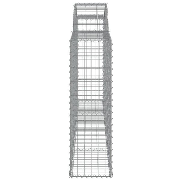 Cestas de gaviones 10 uds forma arco hierro 300x30x100/120 cm