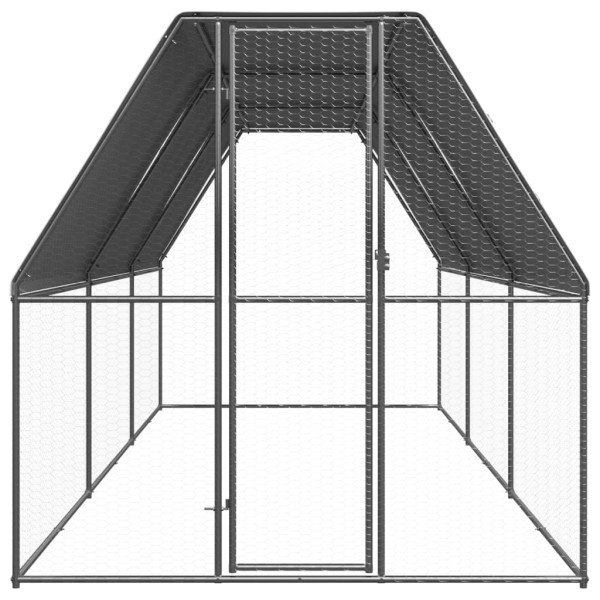 Jaula gallinero de exterior de acero galvanizado 2x6x2 m