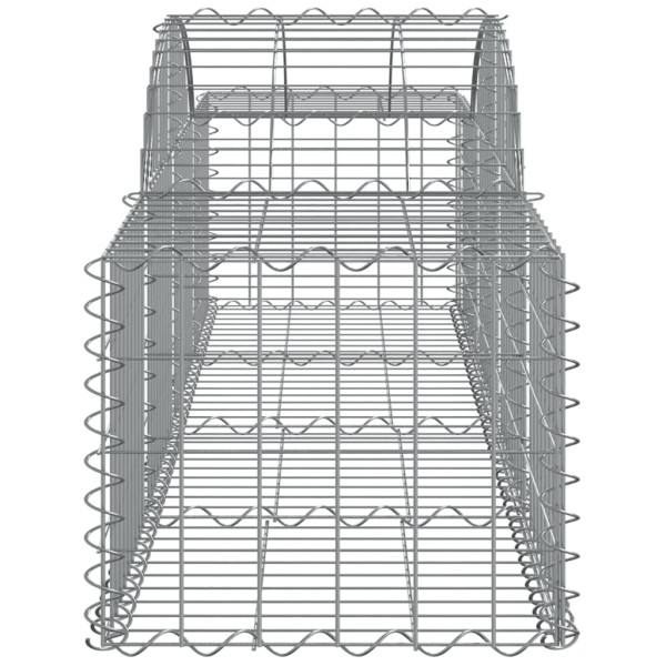 Cestas gaviones 15 uds forma de arco hierro 200x50x40/60 cm