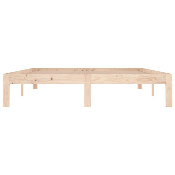 Estructura de cama madera maciza 150x200 cm