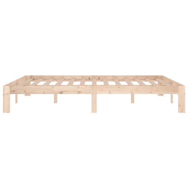 Estructura de cama madera maciza 150x200 cm