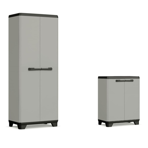 Keter Mueble de almacenamiento multiusos Planet gris y negro