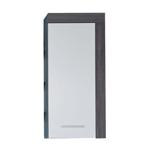 Trendteam Armario de pared para baño Miami blanco y plata