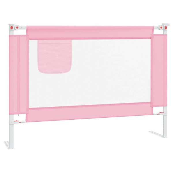 Barandilla de seguridad cama de niño tela rosa 90x25 cm