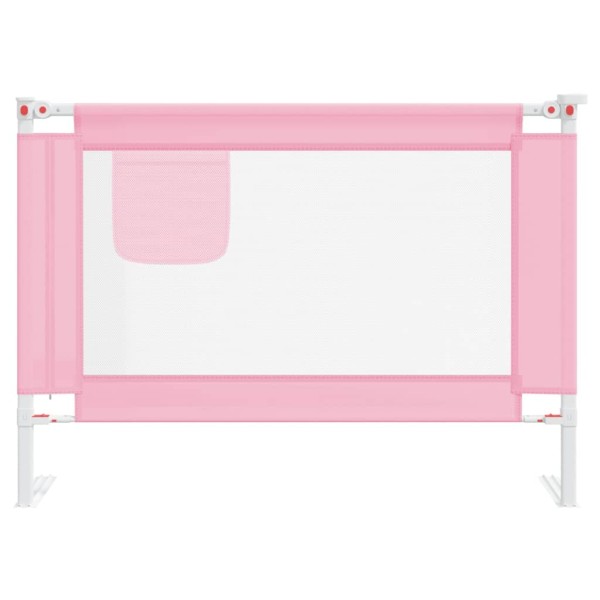 Barandilla de seguridad cama de niño tela rosa 90x25 cm