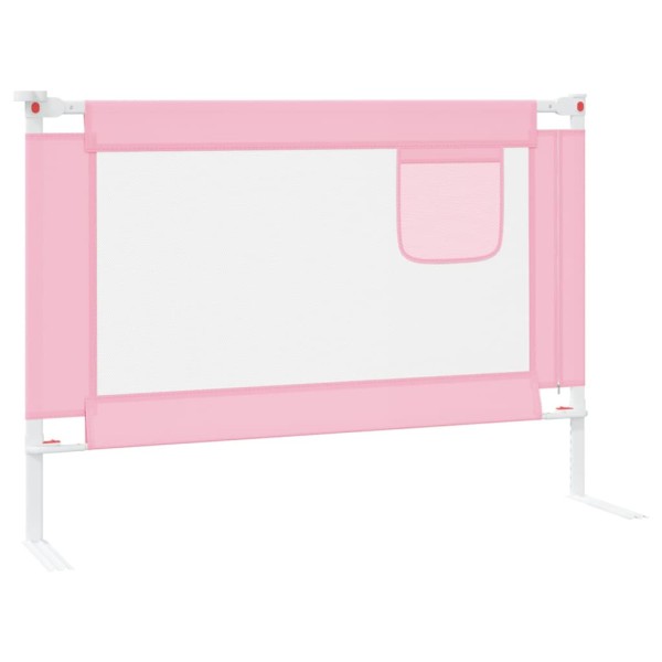 Barandilla de seguridad cama de niño tela rosa 90x25 cm