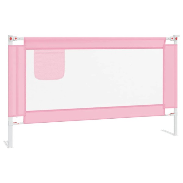 Barandilla de seguridad cama de niño rosa tela 140x25 cm