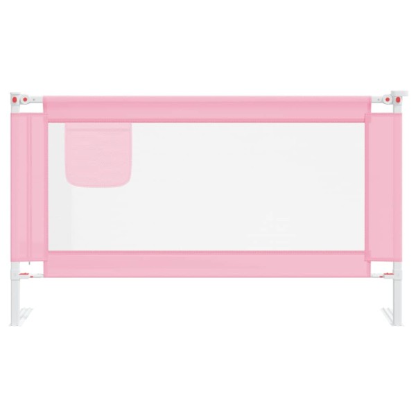 Barandilla de seguridad cama de niño rosa tela 140x25 cm