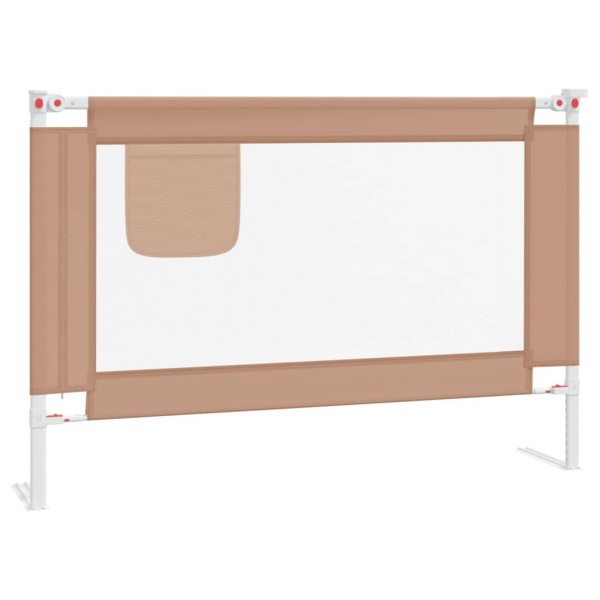 Barandilla de seguridad cama de niño taupe tela 100x25 cm