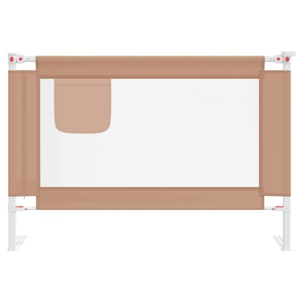 Barandilla de seguridad cama de niño taupe tela 100x25 cm