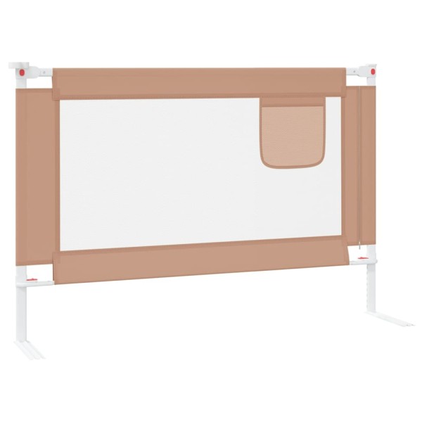 Barandilla de seguridad cama de niño taupe tela 100x25 cm