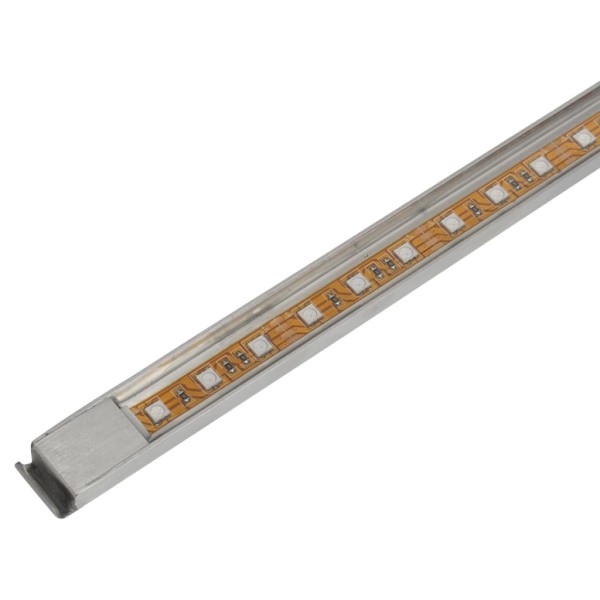 Fuente cascada rectangular LED piscina acero inoxidable 90 cm