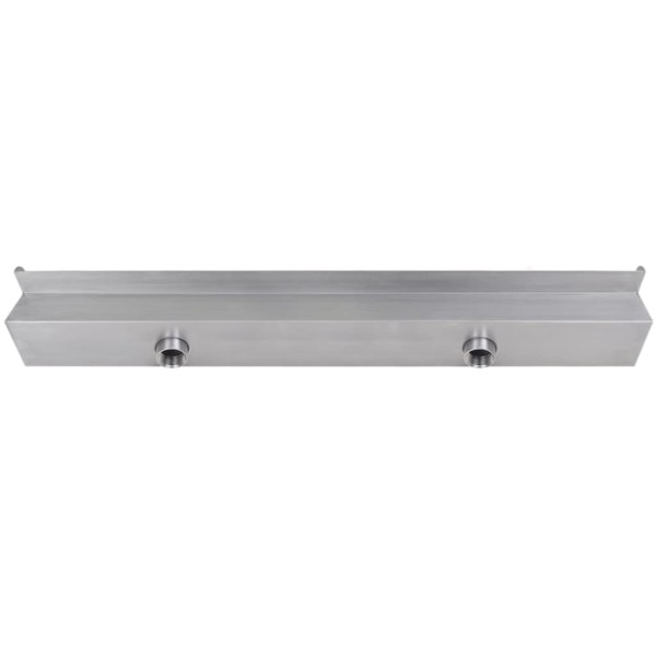 Fuente cascada rectangular LED piscina acero inoxidable 90 cm