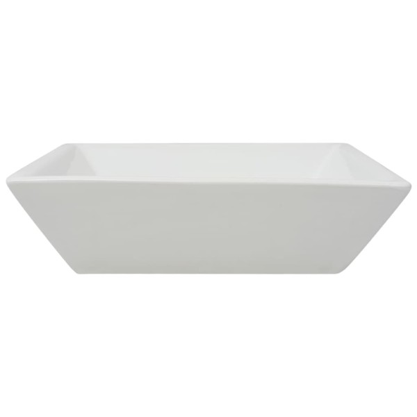 Lavabo cuadrado de cerámica 41,5x41,5x12 cm blanco