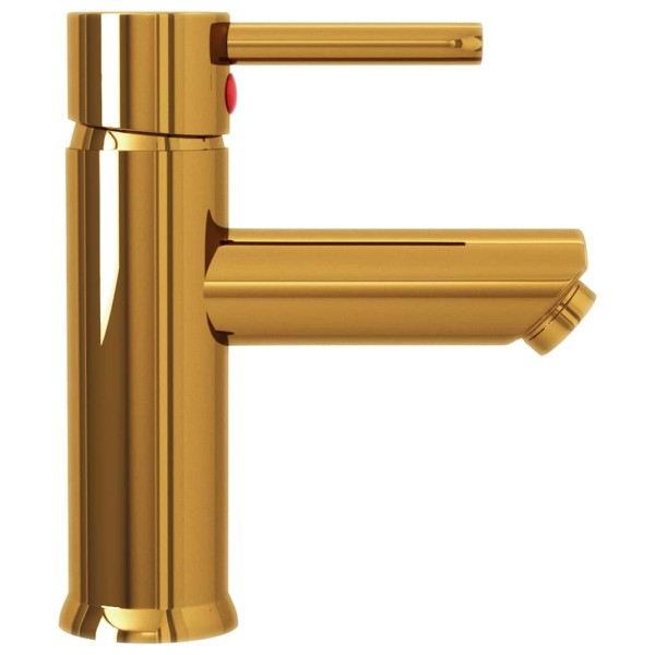 Grifo para lavabo de baño acabado dorado 130x176 mm