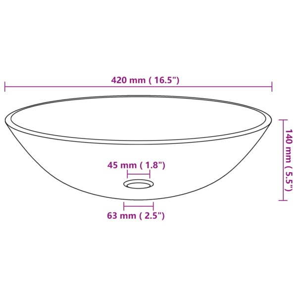 Lavabo con grifo y tapón pulsador cristal templado esmerilado