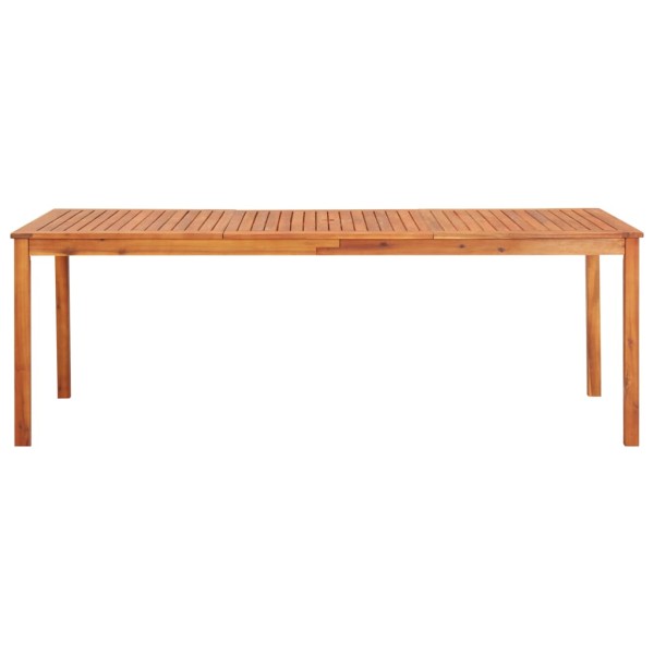 Mesa de jardín madera maciza de acacia 215x90x74 cm