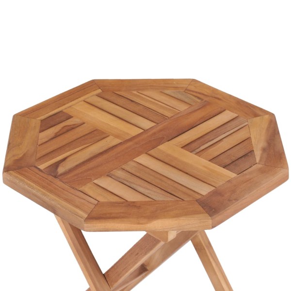 Mesa de jardín plegable madera maciza de teca 45x45x45 cm