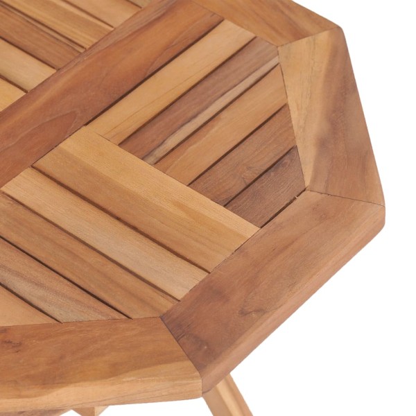 Mesa de jardín plegable madera maciza de teca 45x45x45 cm