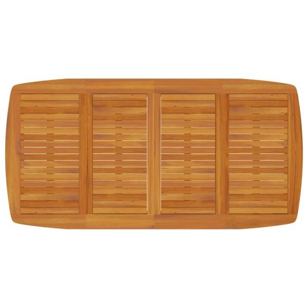 Mesa de jardín madera maciza de acacia 200x100x75 cm