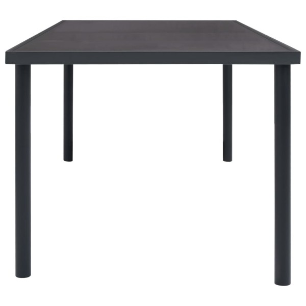 Mesa de comedor de jardín acero gris antracita 190x90x74 cm