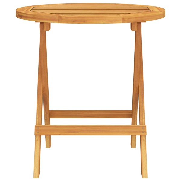 Mesa bistró de terraza madera maciza de acacia Ø46x47 cm