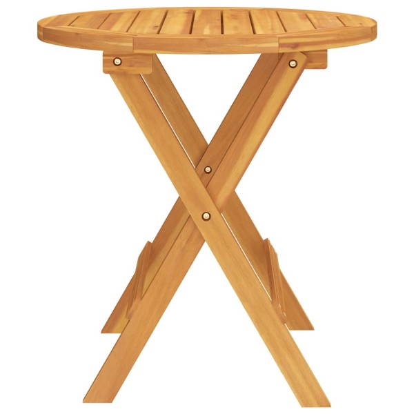 Mesa bistró de terraza madera maciza de acacia Ø46x47 cm