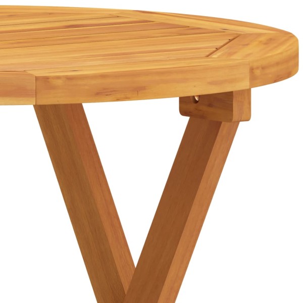 Mesa bistró de terraza madera maciza de acacia Ø46x47 cm