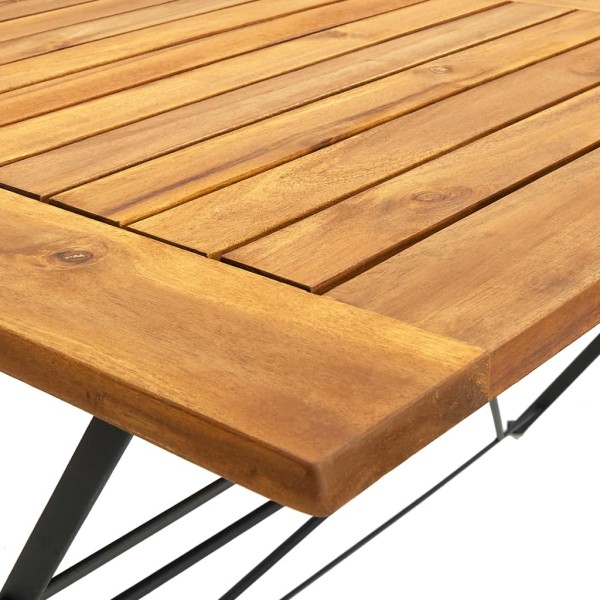 Mesa plegable de jardín de madera maciza de acacia 120x70x74 cm