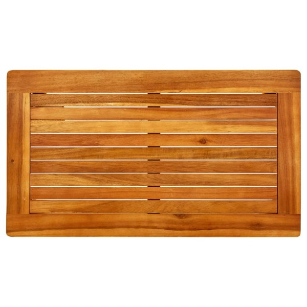 Mesa de centro de jardín madera maciza de acacia 70x40x36 cm