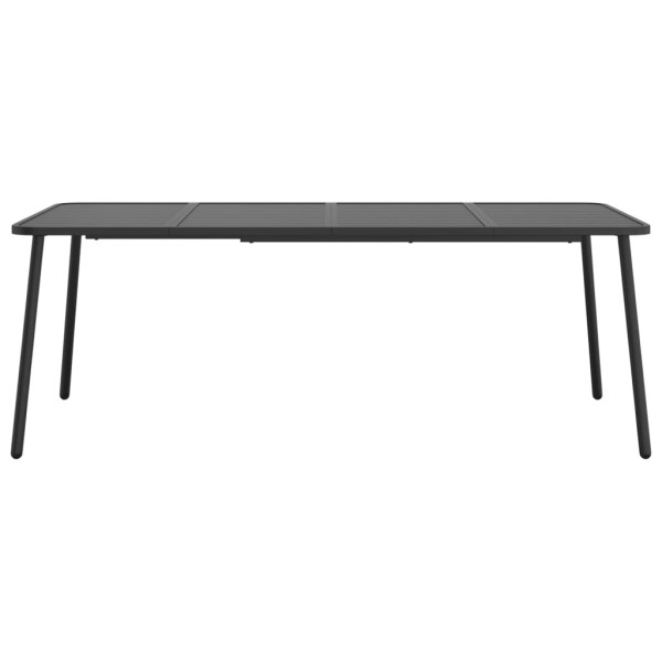 Mesa de jardín acero gris antracita 200x100x71 cm