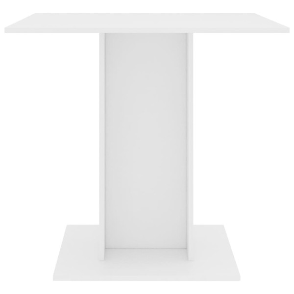 Mesa de comedor de madera contrachapada blanco 80x80x75 cm