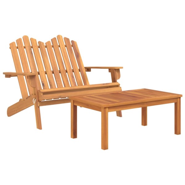 Juego de muebles de jardín Adirondack 3 piezas madera acacia