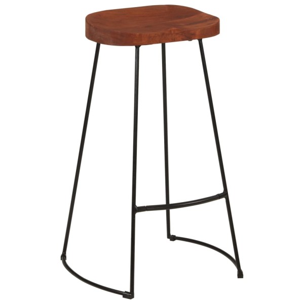 Taburetes de bar Gavin 2 uds madera mango maciza 50x40x78 cm