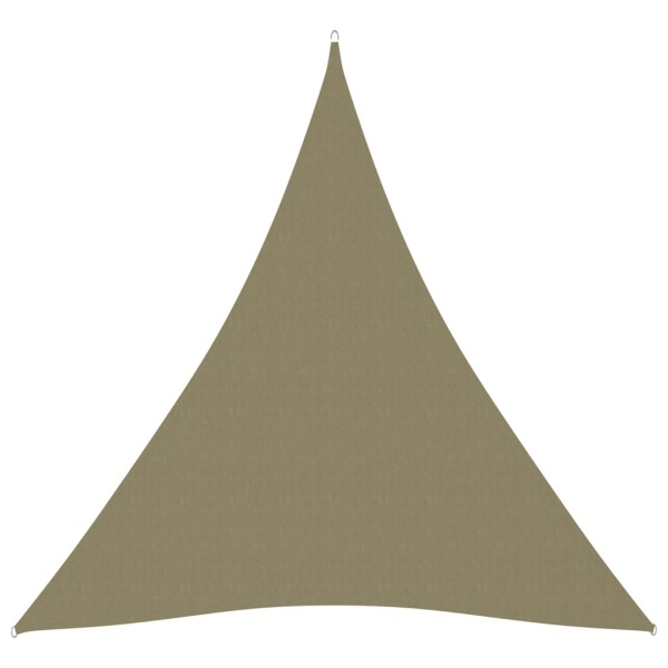 Toldo de vela triangular tela Oxford beige 3x4x4 m