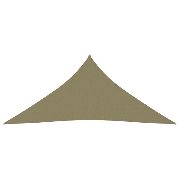 Toldo de vela triangular tela Oxford beige 4x4x4 m