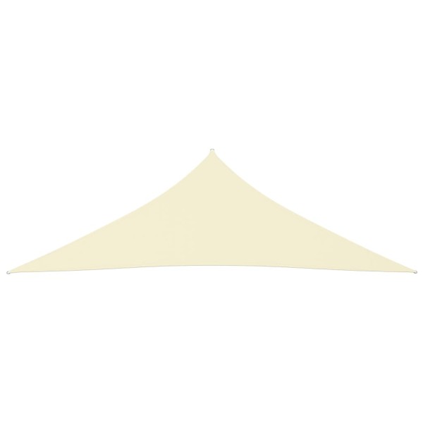 Toldo de vela triangular tela Oxford color crema 3,5x3,5x4,9 m