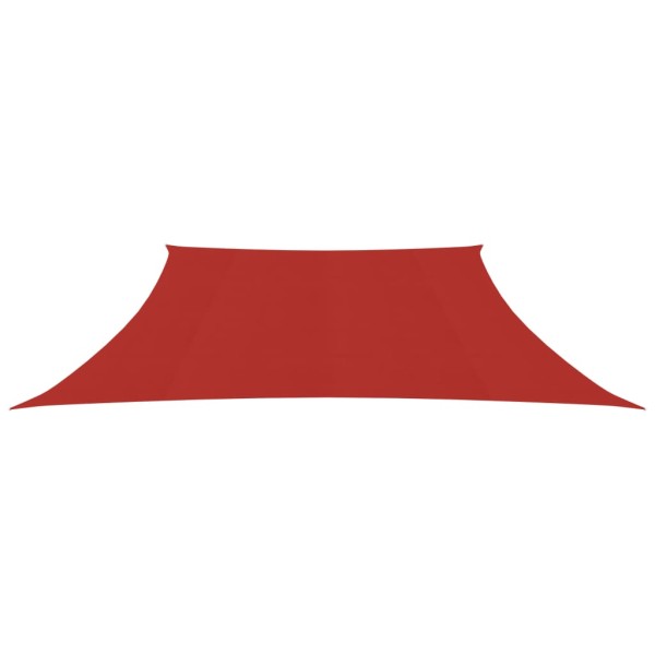 Toldo de vela HDPE rojo 160 g/m² 3/4x2 m