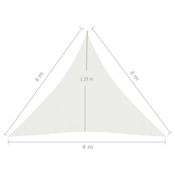 Toldo de vela blanco HDPE 160 g/m² 4x4x4 m