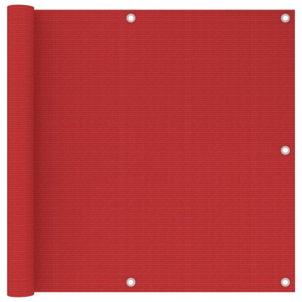 Toldo para balcón HDPE rojo 90x500 cm