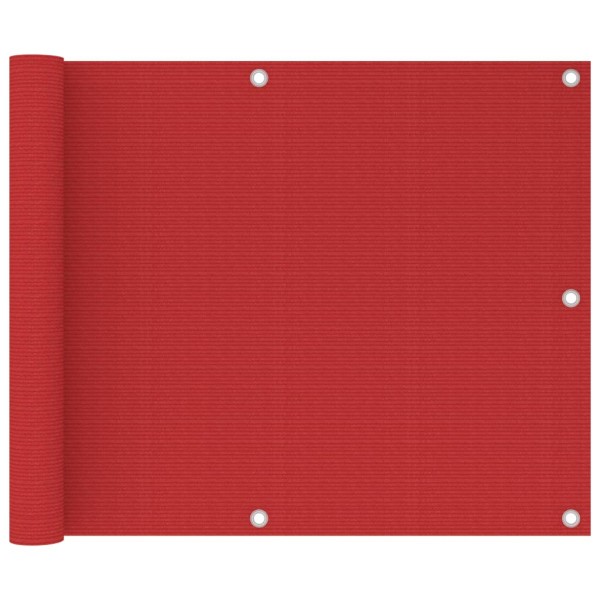 Toldo para balcón HDPE rojo 75x500 cm