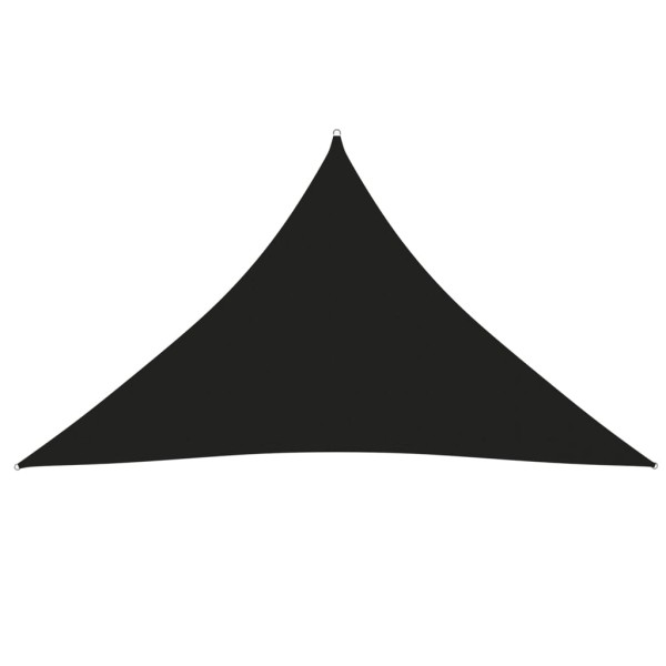 Toldo de vela triangular tela Oxford negro 3,5x3,5x4,9 m